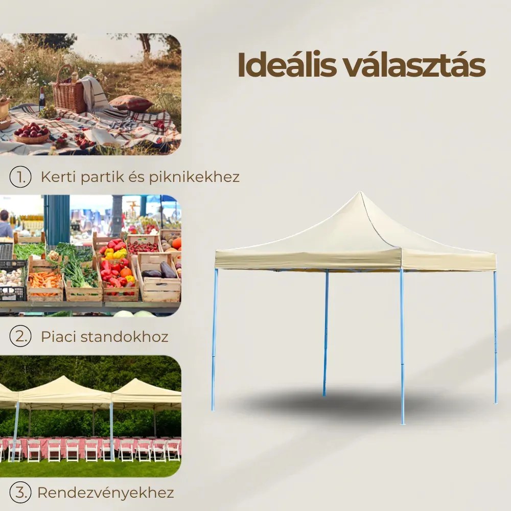 Foișor de grădină pliabil 3x3 m bej