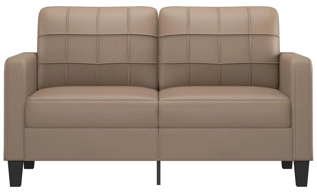 Canapea cu 2 locuri, cappuccino, 140 cm, piele ecologica Cappuccino, 158 x 77 x 80 cm