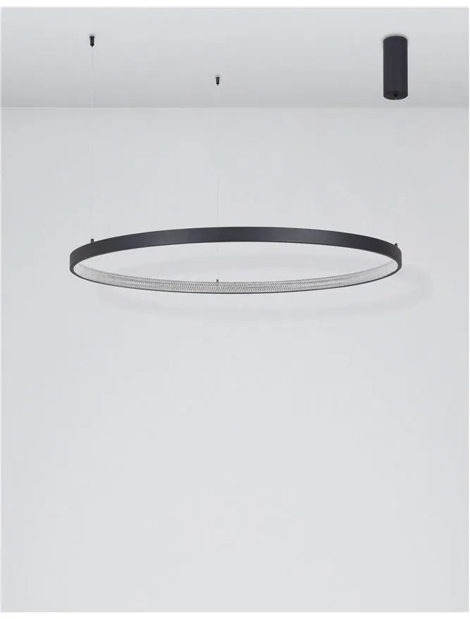 Lustra LED dimabila, design modern PRESTON, 110cm negru NVL-9865110