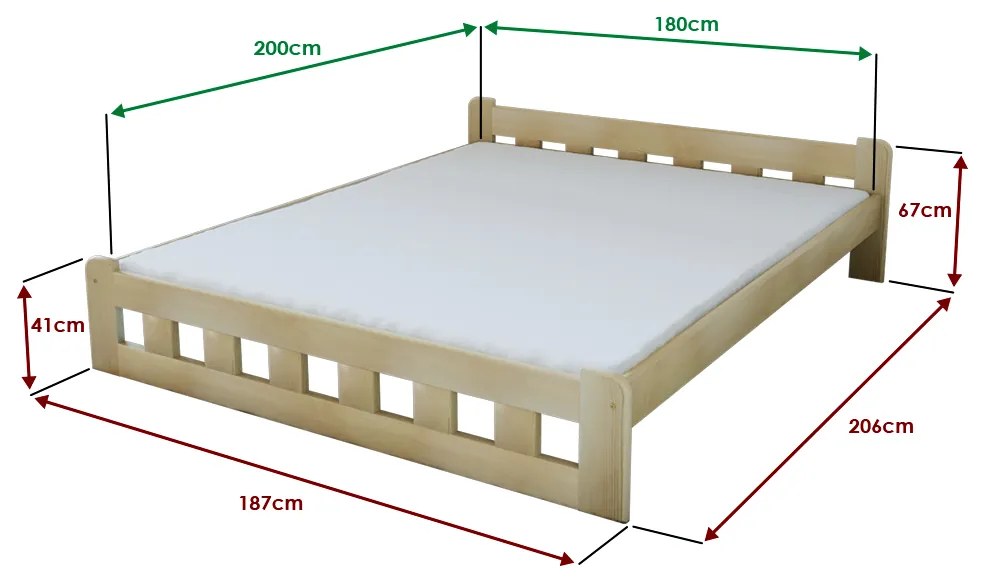 Pat inalt Naomi 180x200 cm, pin Saltele: Cu saltele Somnia 18 cm, Somiera pat: Cu lamele drepte