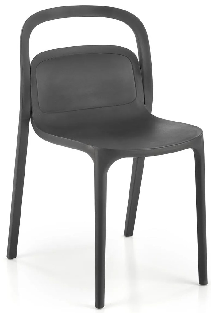 Scaun din plastic negru K490