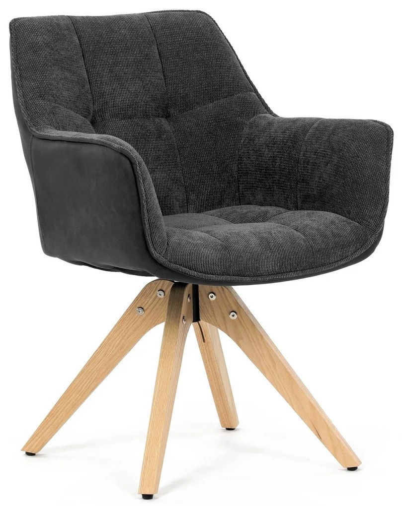 Set de scaune de sufragerie HC-D7180 GREY2, 2 buc.