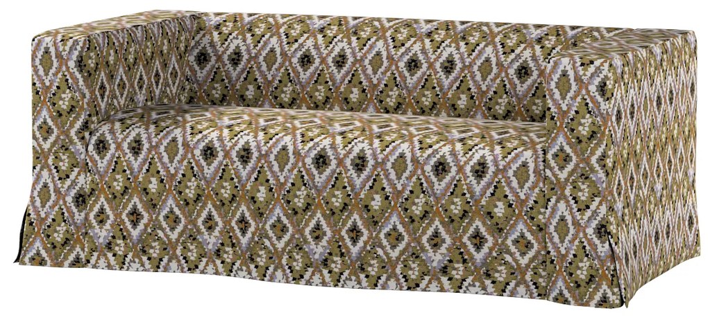 Husă canapea Klippan cu 2 locuri, lungă, cu pliuri contrastante