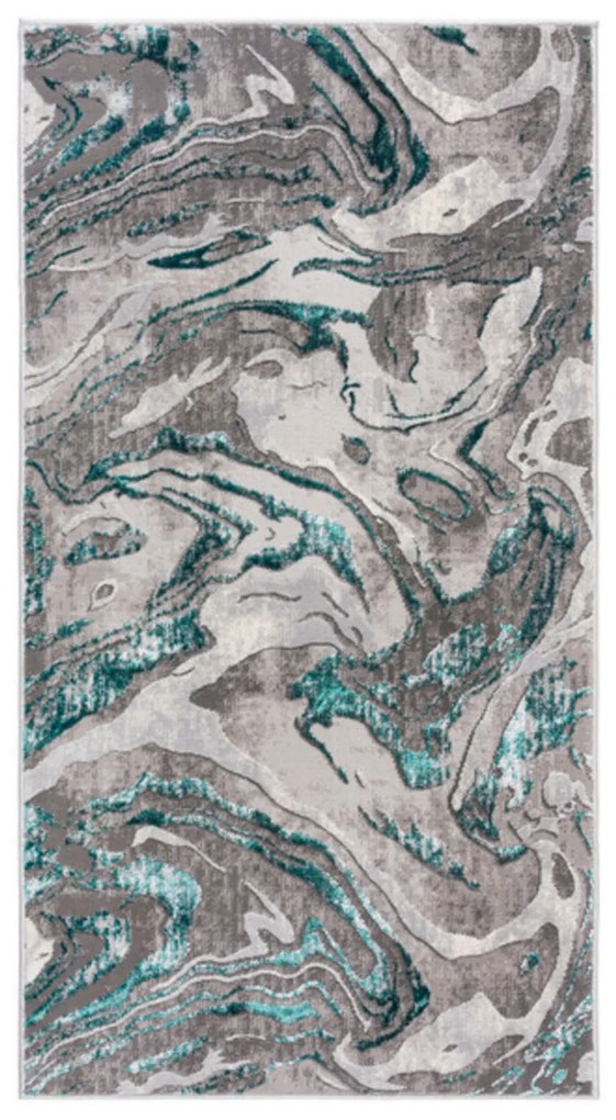 Covor Marbled Emerald, Flair Rugs, 80x150 cm, polipropilena/poliester, verde