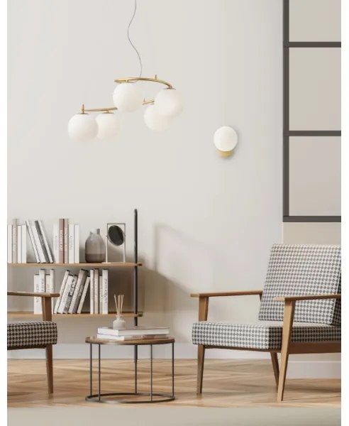 Lustră pe cablu VOLLEY 5xE14/28W/230V auriu Redo 01-2719