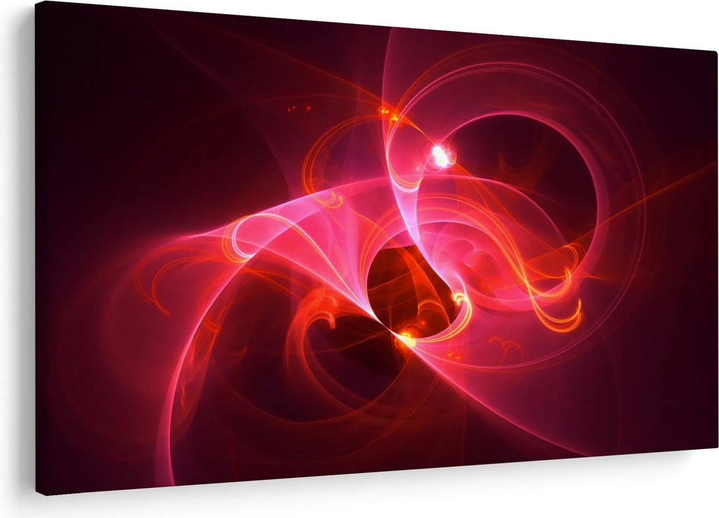 Tabloul modern cu abstacție roz (90x60 cm)