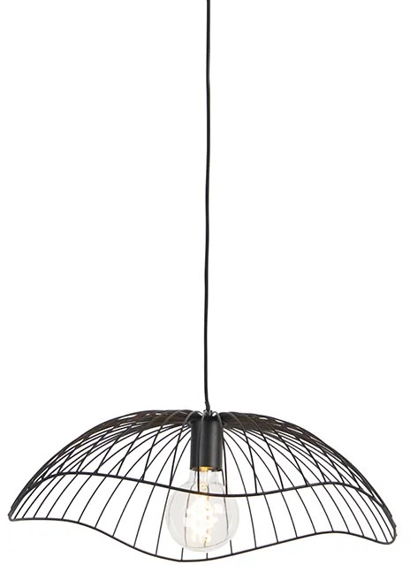 Lampă suspendată de design neagră 50 cm - Pua