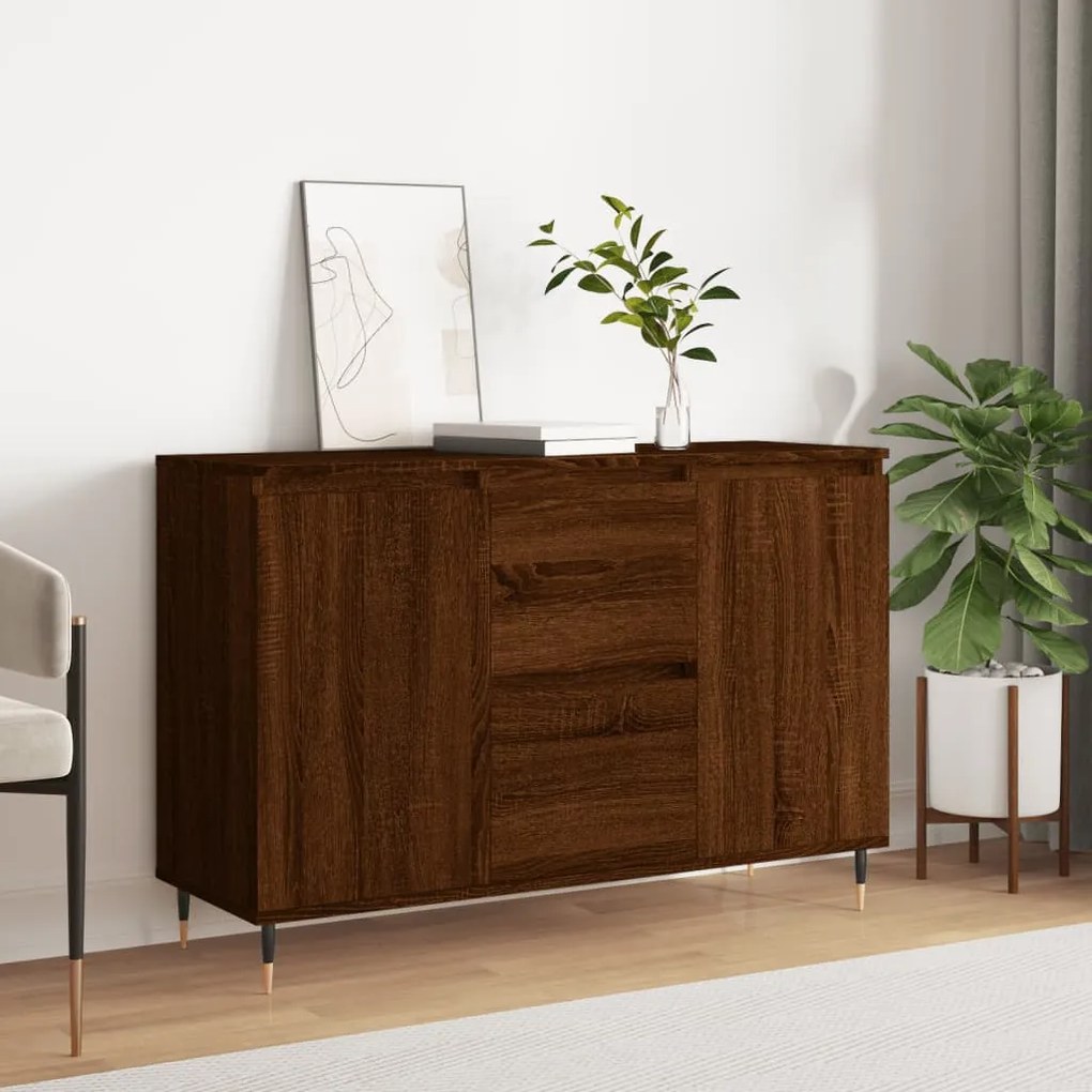 827203 vidaXL Servantă, stejar maro, 104x35x70 cm, lemn prelucrat