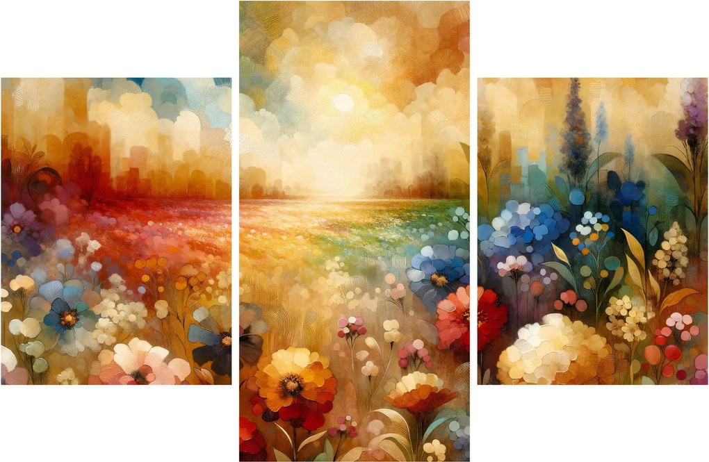 Tablou - Pajiște colorată (90x60 cm)