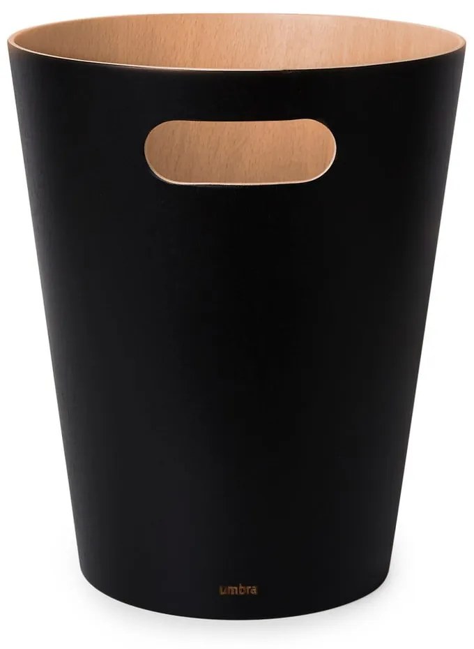 Coș de gunoi Umbra Woodrow, 7,5 l, negru