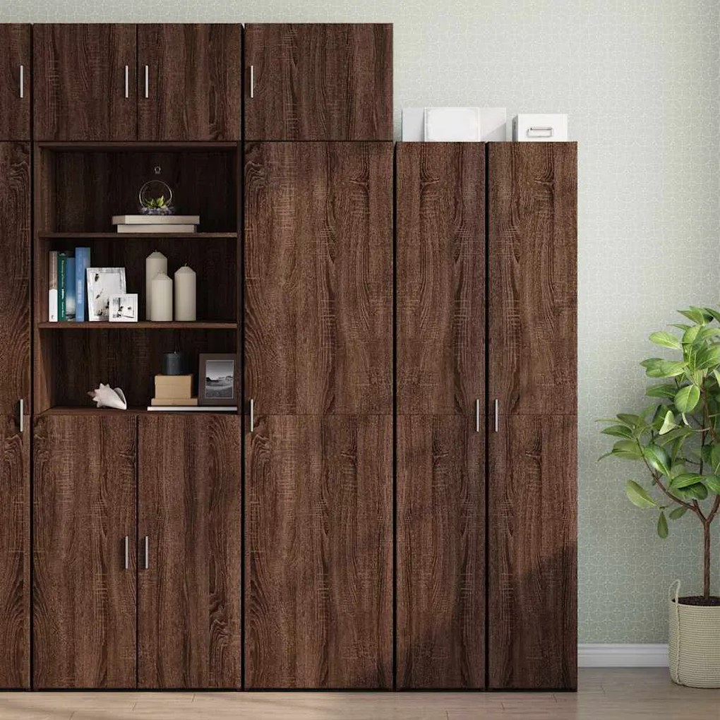 vidaXL Dulap depozitare slim stejar maro 50x42,5x225 cm lemn prelucrat