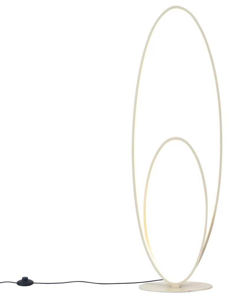Lampă de podea de design bej, incl. LED, cu dimmer în 3 trepte - Boomerang