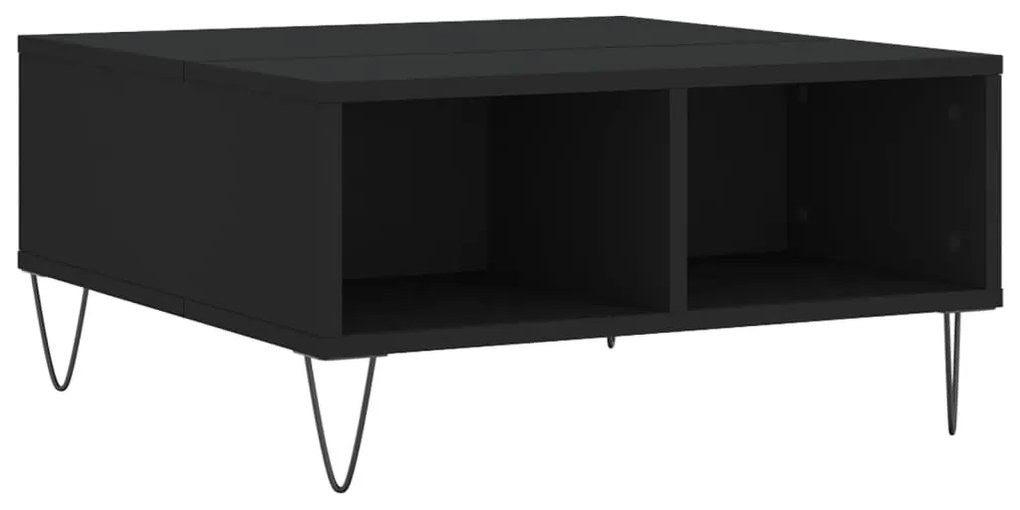827037 vidaXL Masă de cafea, negru, 60x60x30 cm, lemn compozit