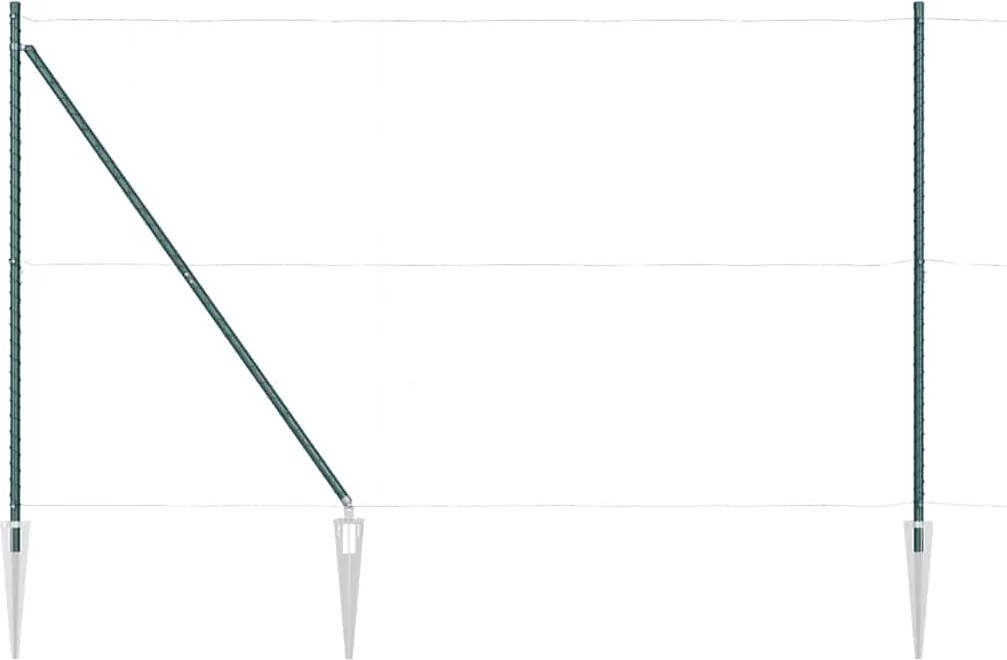 vidaXL Stâlp de gard. 52 pcs Gri 3,2 x 3,2 x 225 cm