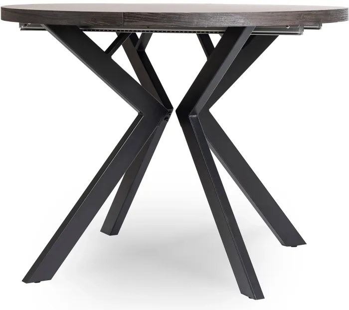 JAKS Masă rotundă extensibilă 90 - 190 cm negru Lugo