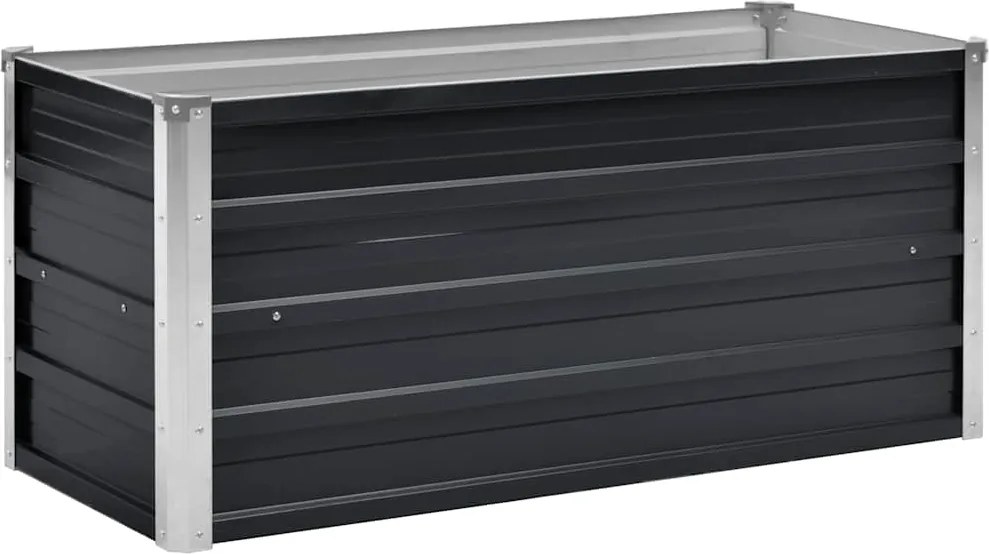 vidaXL Strat înălțat de grădină antracit 100x40x45 cm oțel galvanizat