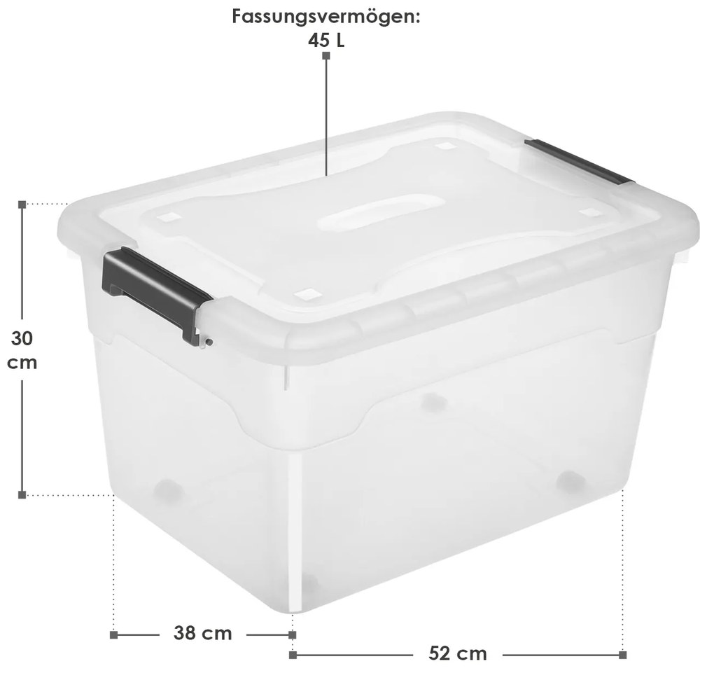 Cutie depozitare - 45L - set de 6