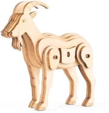 Puzzle din lemn 3D Kikkerland Goat, capră