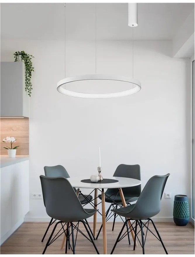 Lustra LED design modern circular PERTINO alba 38W NVL-9853681