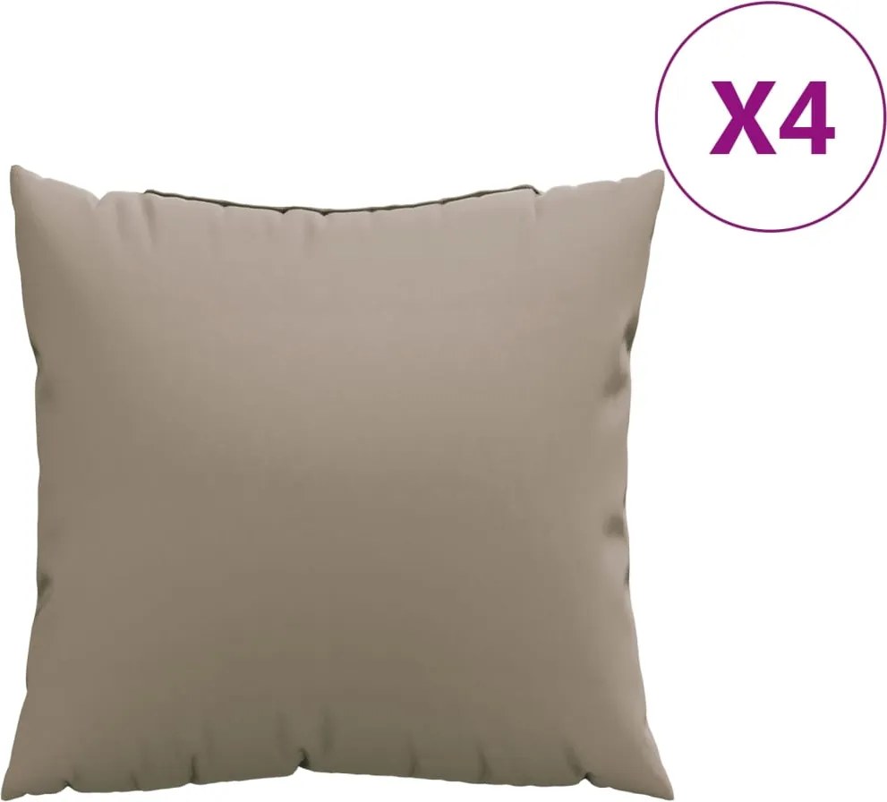 vidaXL Perne de canapea, 4 buc., taupe, 50x50 cm, textil