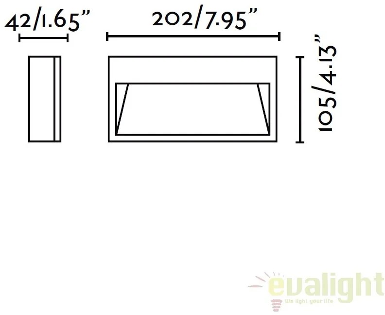 Aplica LED de exterior IP44 iluminat ambiental PATH gri