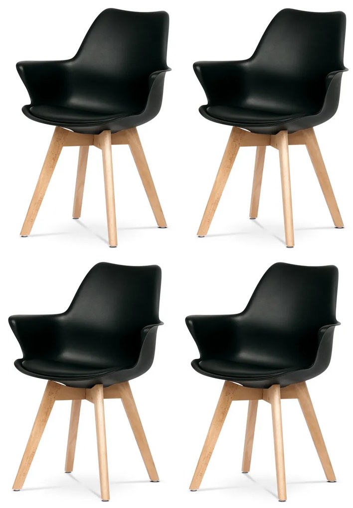 Set de scaune de sufragerie CT-771 BK, 4 buc