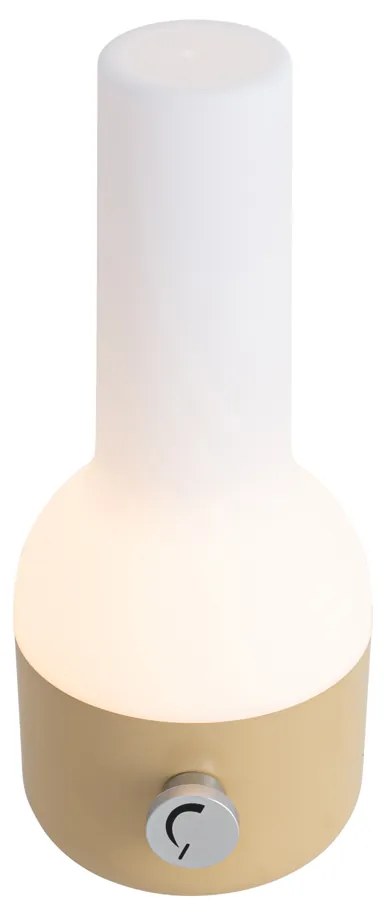 Lampă de masă de exterior aurie cu alb inclusiv LED reîncărcabil IP44 - Haard