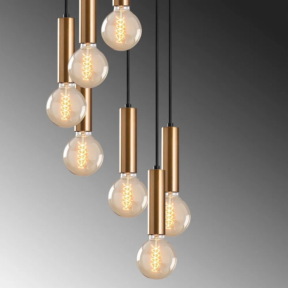 Lustră neagră/aurie ø 40 cm Tempo – Opviq lights