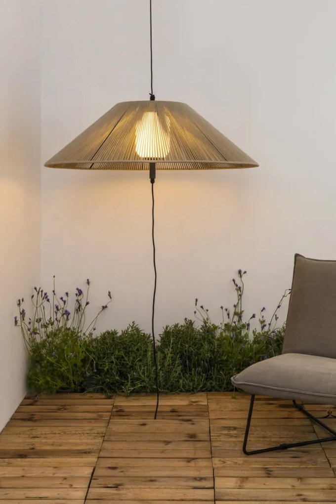 Lampa/Pendul portabil iluminat exterior decorativ SAIGON hole cap C70 gri/bej