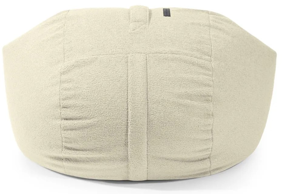 Fotoliu bean bag maro cu tapițerie din țesătură bouclé Roll 105 – SLOWDOWN