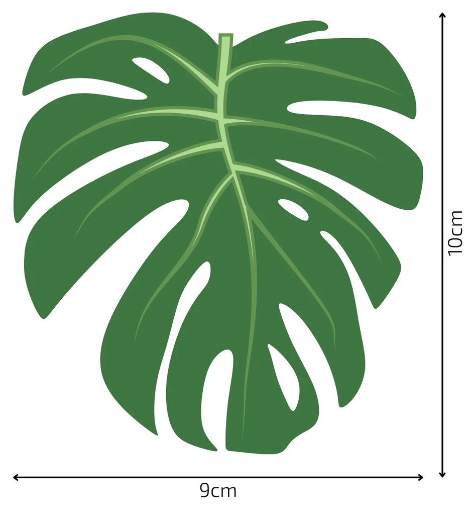 PIPPER. Autocolant de perete "Frunze de Monstera”