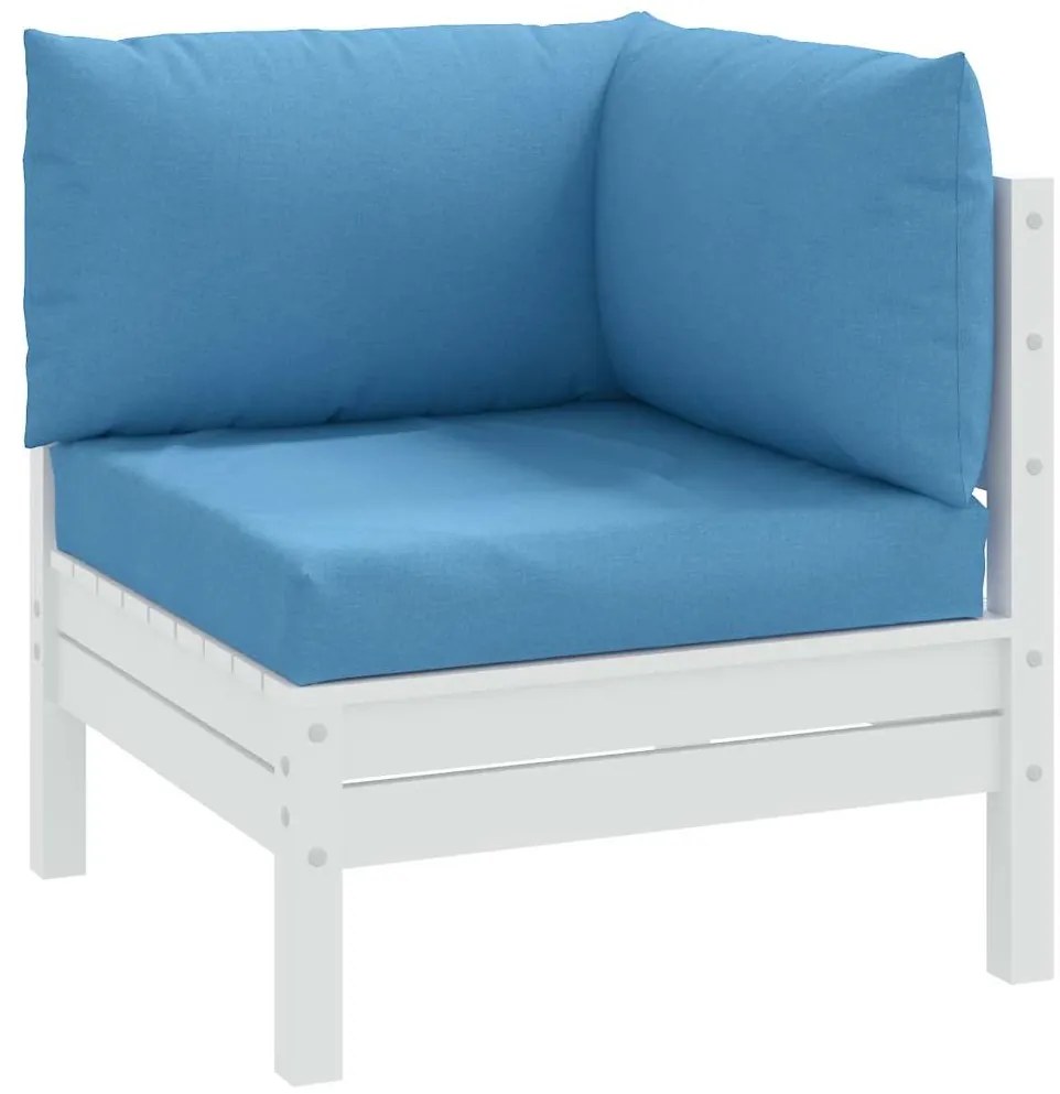 vidaXL Perne de paleți, 3 buc., melanj albastru regal, material textil