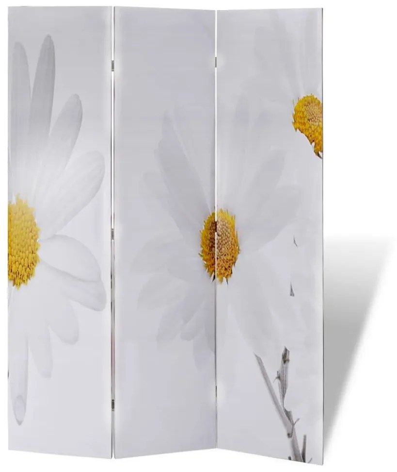 Paravan de camera pliabil, 120 x 170 cm, flori Roz, 3