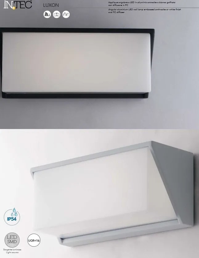 Aplica LED luminat exterior design modern IP54 LED-W-LUXON ANT FE