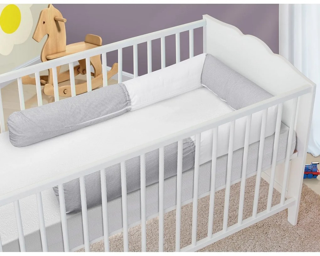 Bellatex Crib Mantinet cilindru Polka dots gri,240 cm