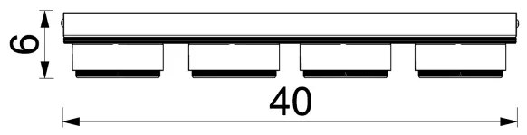 Plafonieră SEMA 4xGX53/15W/230V negru/maro