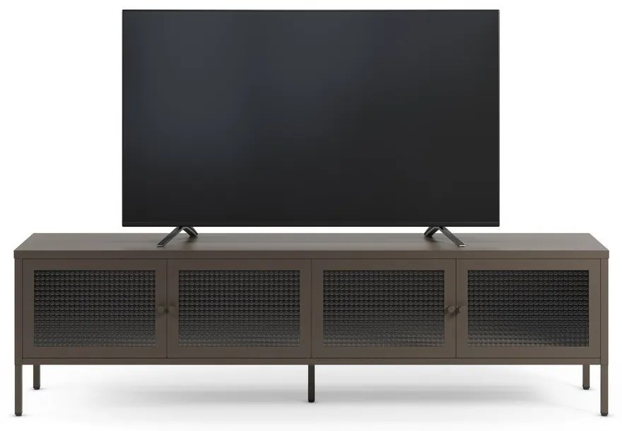 Comodă TV gri din metal 160x50x35 cm Layna – Marckeric