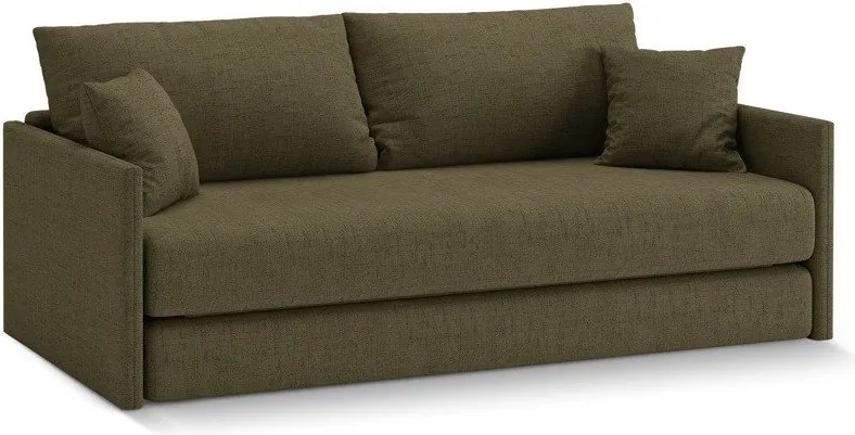 Canapea verde extensibilă cu tapițerie din chenille 209 cm Shannon – Cosmopolitan Design