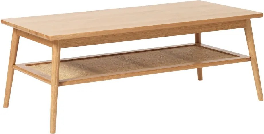 Măsuță de cafea în culoare naturală cu blat cu aspect de lemn de stejar 60x120 cm Barrali – Unique Furniture