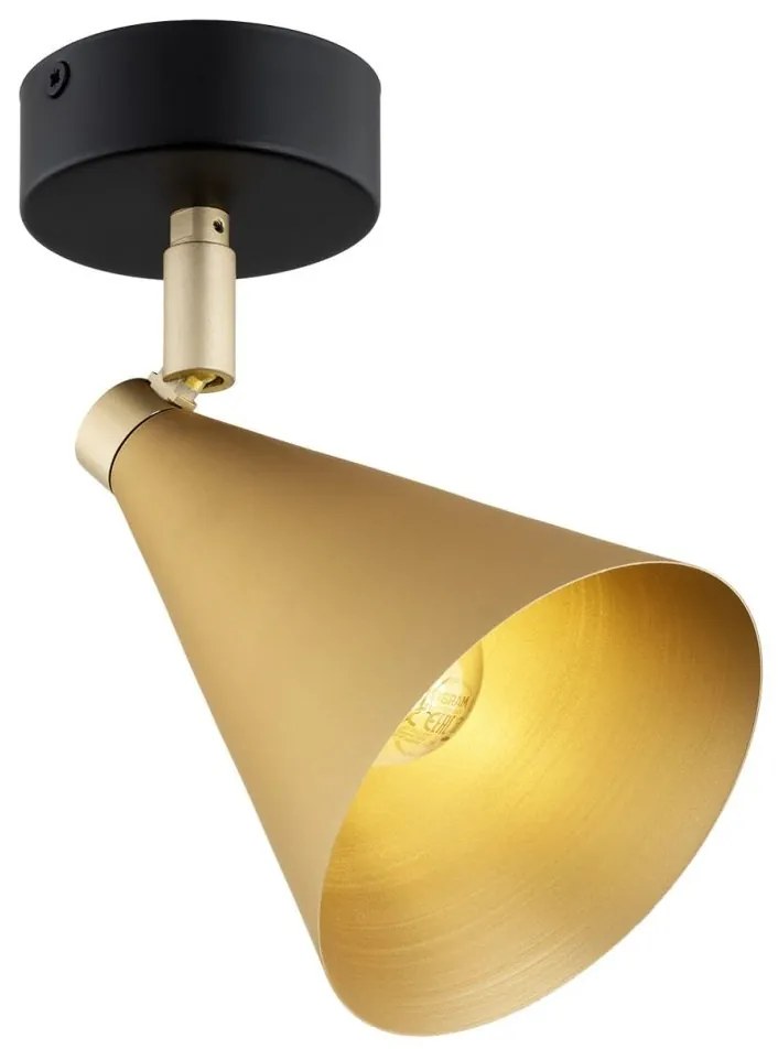 Aplica de perete / tavan cu spot directionabil design modern Lucinda negru, auriu
