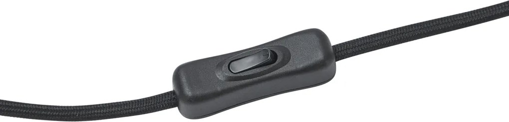 Lampă de masă retro portocalie cu sticlă - Mabel