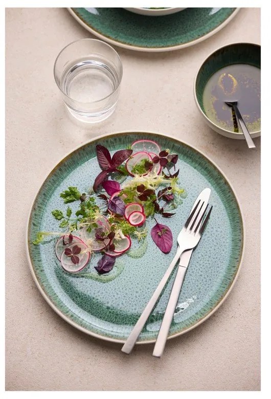 Bol alb/verde din gresie 400 ml Gastro White/Green – Bitz