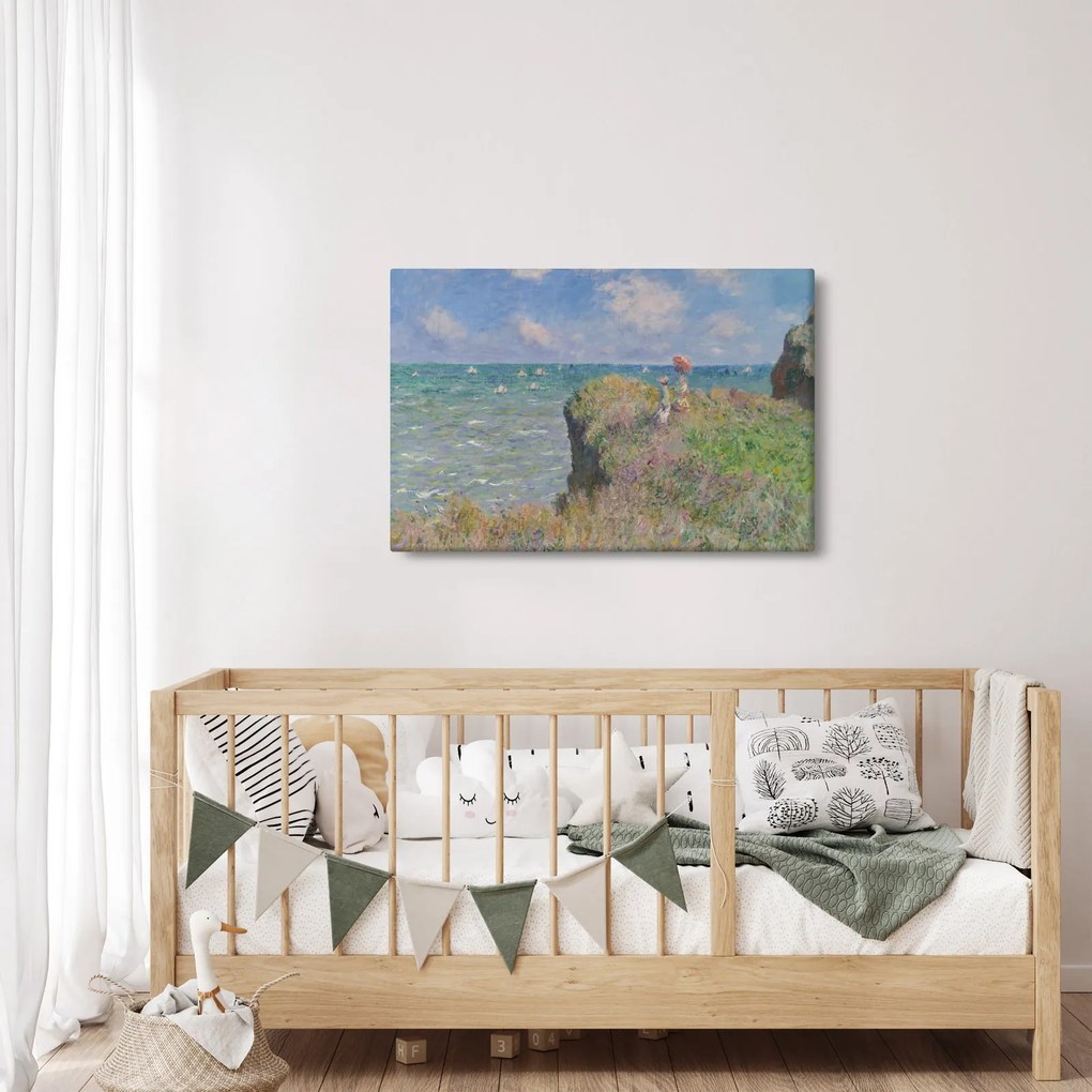 Tablou - Claude Monet, Cliff Walk at Pourville, reproducere (90x60 cm)