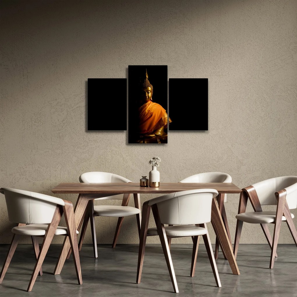 Tablou - Statuia lui Buddha de aur (90x60 cm)