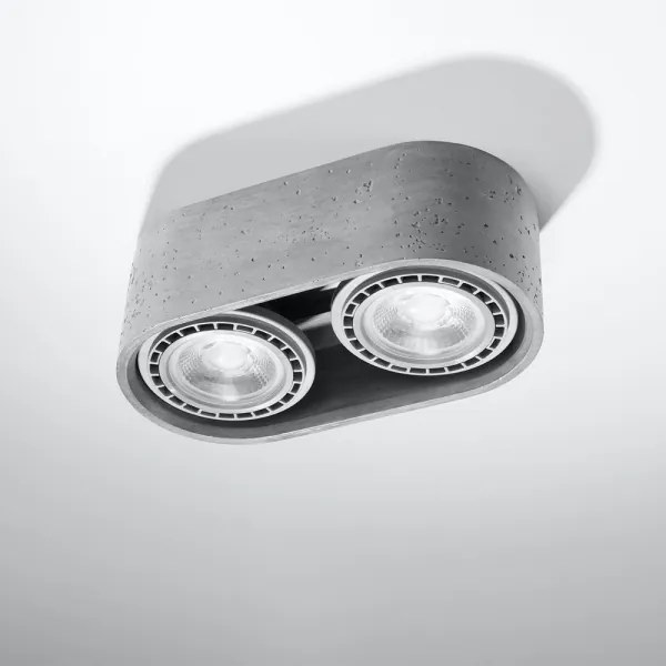 Plafonieră BASIC AR111 2xGU10/40W/230V beton
