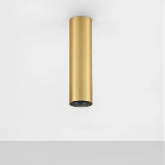 Spot aplicat LED design tehnic LUISA auriu mat, H-15cm