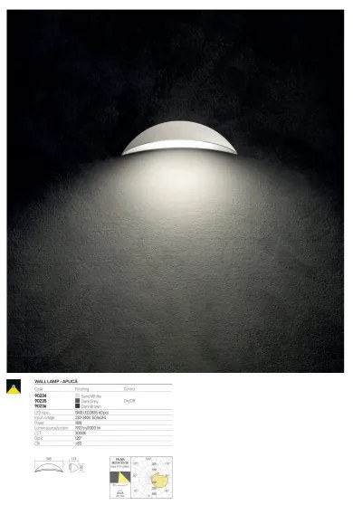 Redo 90235 - Aplică LED de perete pentru exterior PALMA LED/18W/230V IP54 antracit