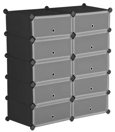 Raft modular BOXIFY cu sertare, negru