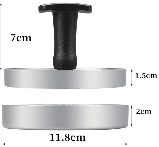 Presa pentru hamburgeri/chiftele aluminiu 11,8cm Perfect Home 10458