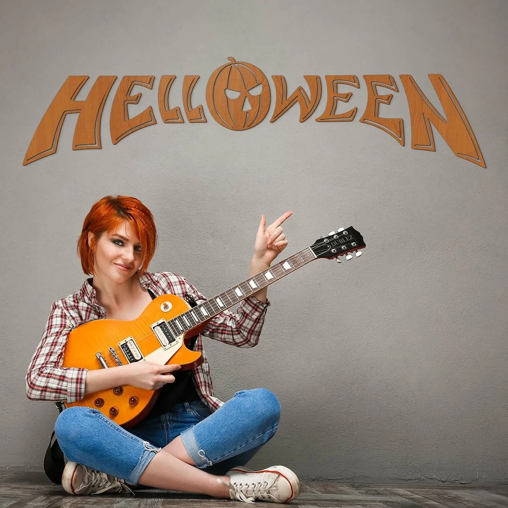 DUBLEZ | Logo din lemn pentru perete - Helloween